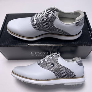 FootJoy FJ Traditions Golf Shoes White Black Women's SZ 7 (97904)