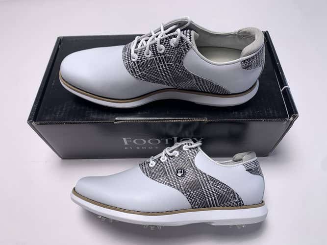 FootJoy FJ Traditions Golf Shoes White Black Women's SZ 7 (97904)