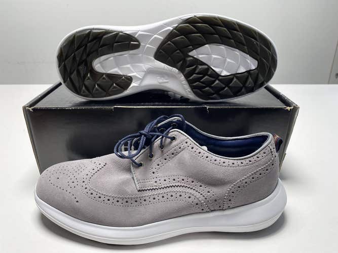 FootJoy Flex LE 1 Modern Wing Golf Shoes Gray Men's SZ 10 (56113)