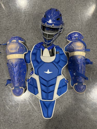 All Star Top Star Catcher's Set Ages 9-12 | New Chest Protector, Used Legs + Helmet