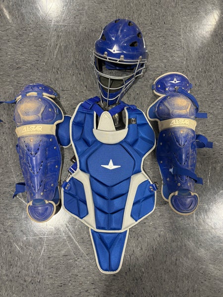 All Star Top Star Catcher's Set Ages 9-12 | New Chest Protector, Used Legs + Helmet