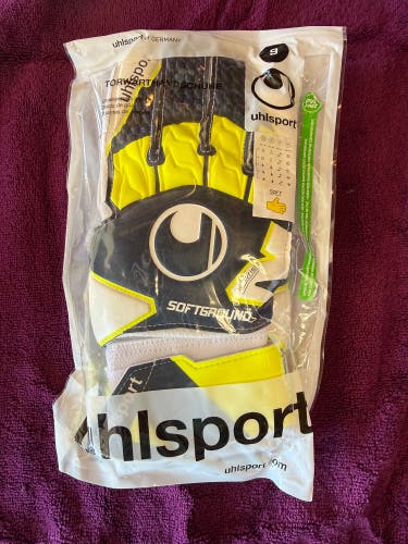 Size 9 uhlsport soft advanced goalkeeper gloves
