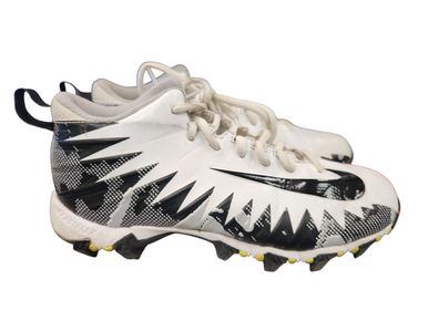 Used Nike BLK/WHT AH6422-100 BB/SB Cleats Black And White Junior 04 11862-S000089829