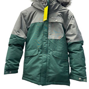 Used Columbia Outerwear Heavy Jacket Y Dark Grey And Green MD 11835-S000200450