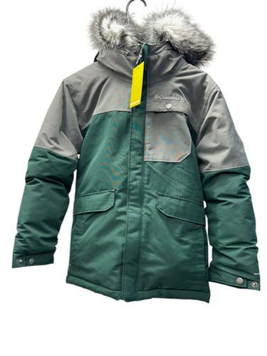Used Columbia Outerwear Heavy Jacket Y Dark Grey And Green MD 11835-S000200450