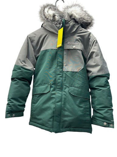 Used Columbia Outerwear Heavy Jacket Y Dark Grey And Green MD 11835-S000200450