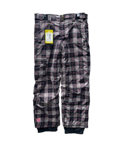 Used Sessions Snow Pants Y Grey And Pink LG 11835-S000200468