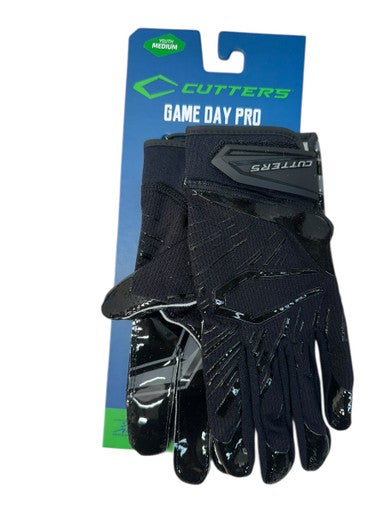 Used Cutters GAME DAY PRO FB Gloves Black MD 11835-S000200189