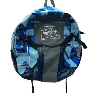 Used Rawlings PLAYER BACKPACK BB/SB Player Backpack Carolina Blue And Navy Blue 11835-S000200290