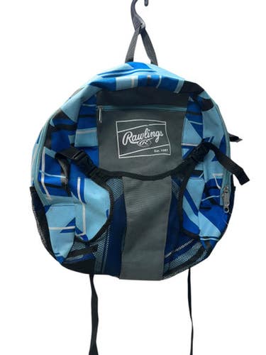 Used Rawlings PLAYER BACKPACK BB/SB Player Backpack Carolina Blue And Navy Blue 11835-S000200290