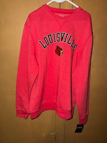 Captivating NCAA College Louisville Cardinals University Sweatshirt Men’s Size Large Brand New W/T.