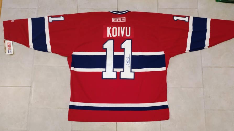 CCM - Saku Koivu Autographed Montreal Canadiens Jersey - New with tags