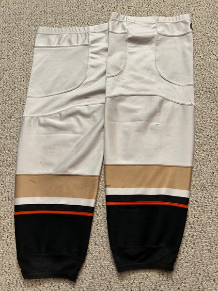 Anaheim Ducks White Senior XL Reebok Socks Pro Stock (Used)