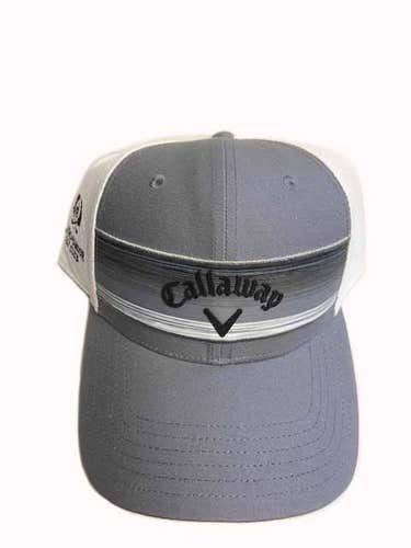 Callaway Stripe Mesh Hat (Charcoal/White, Adjustable) Broadmoor GC NSW