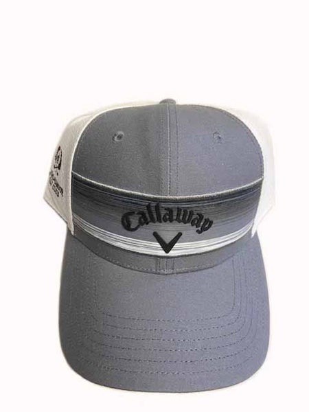 Callaway Stripe Mesh Hat (Charcoal/White, Adjustable) Broadmoor GC NSW