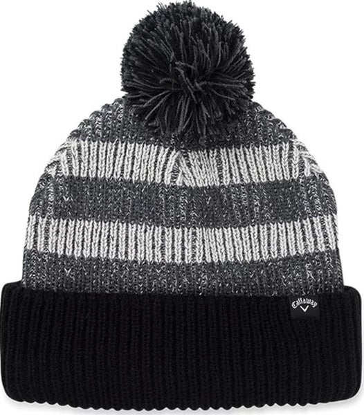 Callaway Pom Pom Beanie (Black/Grey, One Size) 2019 Golf NEW
