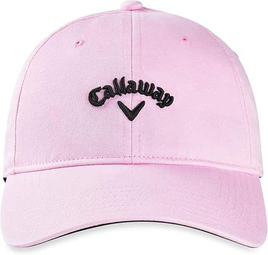 Callaway Womens Heritage Twill Hat (Pink/Black, Adjustable) Southern Hills NEW