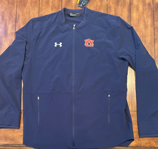 UNDER ARMOUR  AUBURN UNIVERSITY FULL ZIP HEAVYWEIGHT MENS JACKET SIZE LARGE NWT