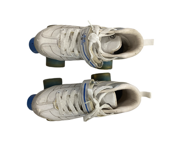 Used LASER 7.9 MX Senior Roller Quad Skates White Senior 5 11613-S000171057