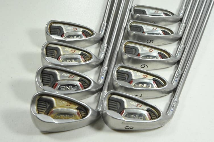LEFT HANDED Ping G20 4-W,UW,SW Iron Set Senior Flex Black Dot Graphite # 205436