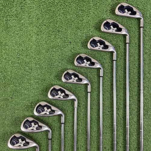 Callaway X18 Iron Set 3-PW AW Uniflex Steel Shafts Right Handed