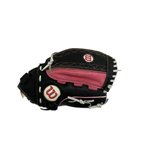 Used Wilson A440 RH Throw Fastpitch Gloves Black And Pink 11" 11692-S000143699