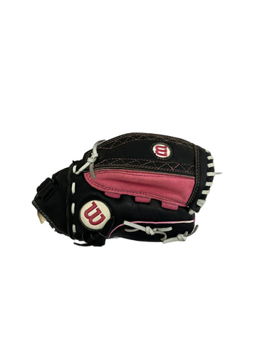 Used Wilson A440 RH Throw Fastpitch Gloves Black And Pink 11" 11692-S000143699