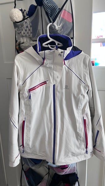 White Women's Large Adult Salomon Jacket (Used)