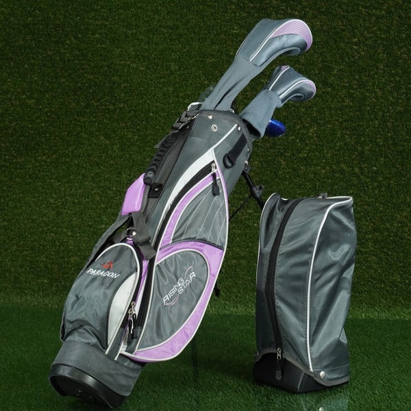 PARAGON RISING STAR GIRLS GOLF SET 9pc. JUNIOR LH BAG ~ KIDS 51-54 TALL