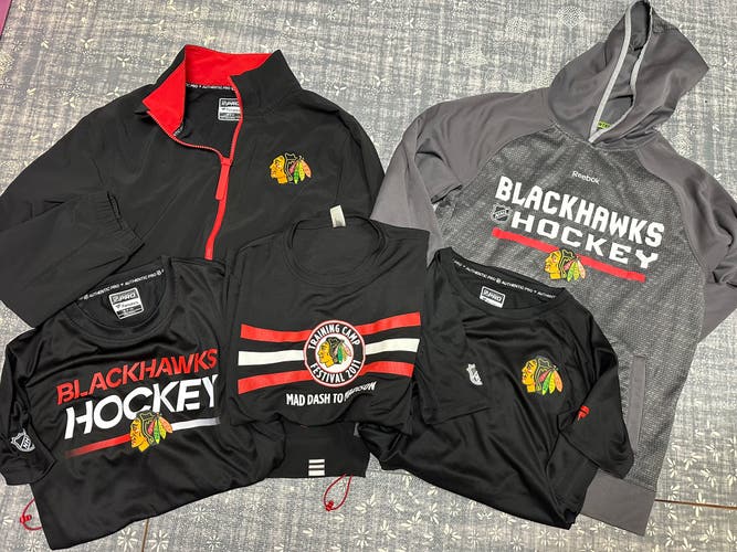 Blackhawks bundle - t shirts, rink jacket, hoodie