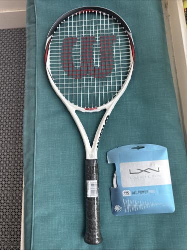 New WILSON HAMMER BLX 100 4 3/8, 284g, 100sq w/SET OF ALU VIBE retail $139 + $25