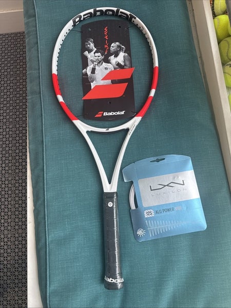 NEW Babolat Pure Strike  (4 3/8) 16x19 10.8oz W/set Of ALU VIBE $239 + $25