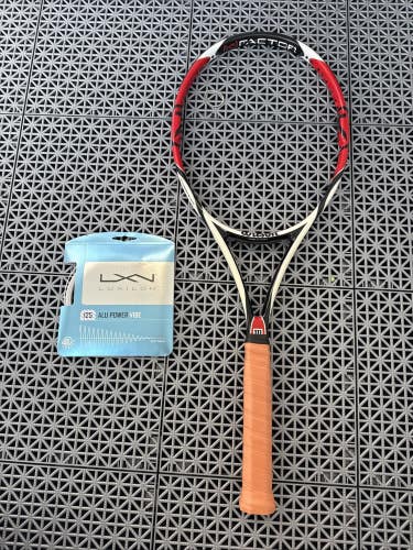 Wilson Six One 95 BLX Tennis Racquet With Set Of Alu Vibe. 4 3/8 Very Good Cond.