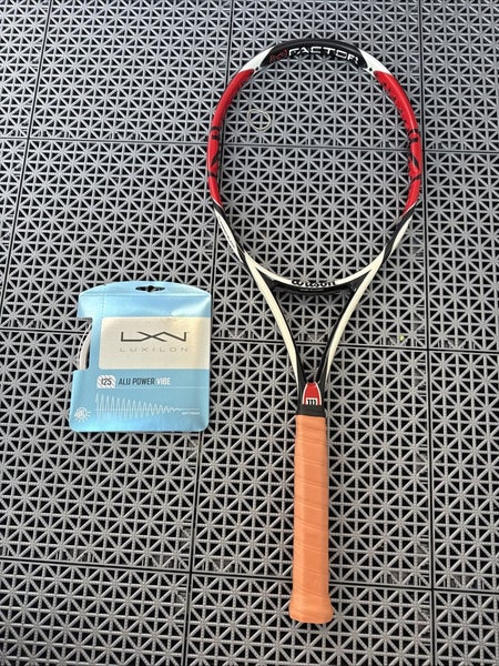 Wilson Six One 95 BLX Tennis Racquet With Set Of Alu Vibe. 4 3/8 Very Good Cond.