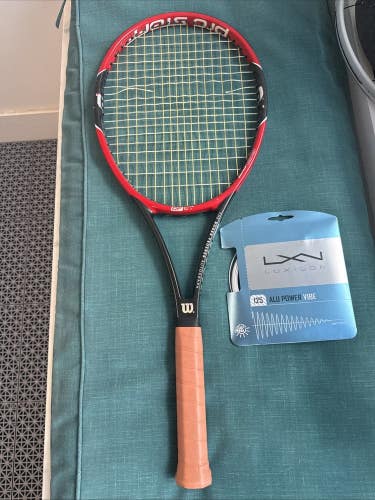 Wilson Pro Staff RF97 Autograph V10 4 3/8 Free Set Of ALU VIBE Good Cond