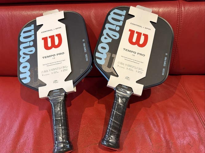 Set Of 2.  Brand New!!! Wilson Tempo Pro 16 Pickleball Paddles. New Lower Price
