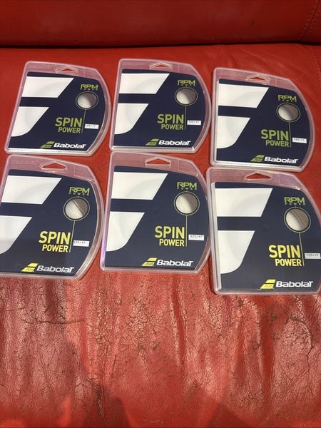 New 6 Sets Of Babolat RPM POWER 17 G Guage 1.25 40 Ft Sets