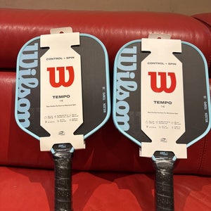 Set Of 2.  Brand New!!! Wilson Tempo 16 Pickleball Paddles. List Price $300