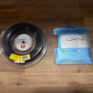 New Reel Wilson Synth Gut 16g (blk) 200m. and Set of Luxilon Alu Power Vibe 125.