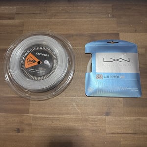 New Reel Dunlop Explosive 130/16 200m. and Set of Luxilon Alu Power Vibe 125