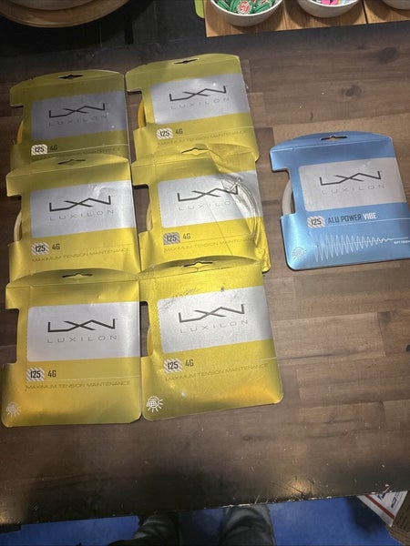 New 6 Sets Luxilon 4G 125 and Set of Luxilon Alu Power Vibe 125