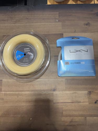 New Reel Dunlop Iconic Touch 130/16 200m. and Set of Luxilon Alu Power Vibe 125