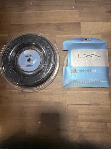 New Reel Luxilon Alu Power 125 Black 200m. and Set of Luxilon Alu Power Vibe 125