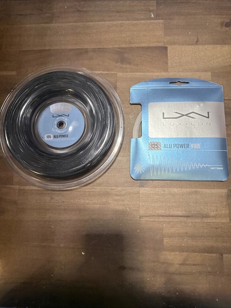 New Reel Luxilon Alu Power 125 Black 200m. and Set of Luxilon Alu Power Vibe 125