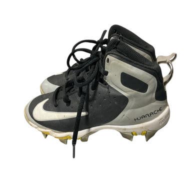 Used Nike HUARACHE CLEATS BB/SB Cleats Black Youth 12.0 11834-S000042602