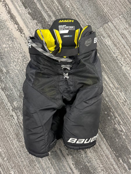 Black Youth Large Bauer Supreme Mach Hockey Pants (Used)