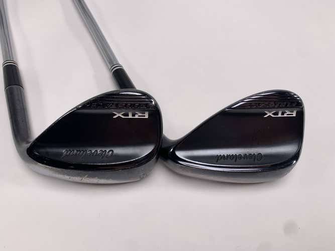 Cleveland RTX Full Face Black Satin Wedge Set 52* 9 | 56* 9 DG Spinner Mens RH
