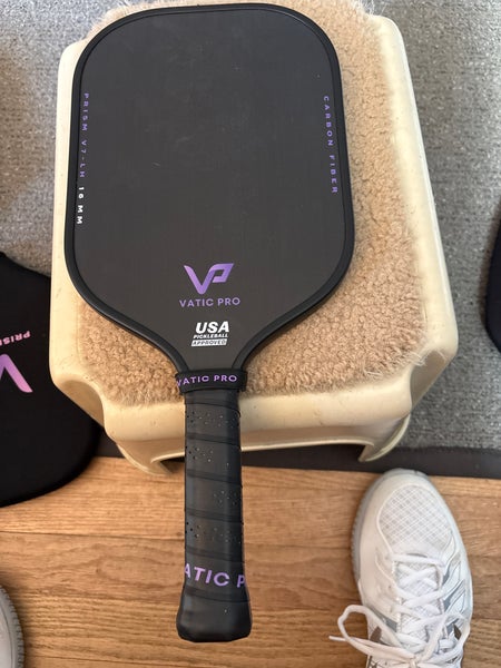 Black Vatic Pro Prism V7 16mm Pickleball Paddle (New)