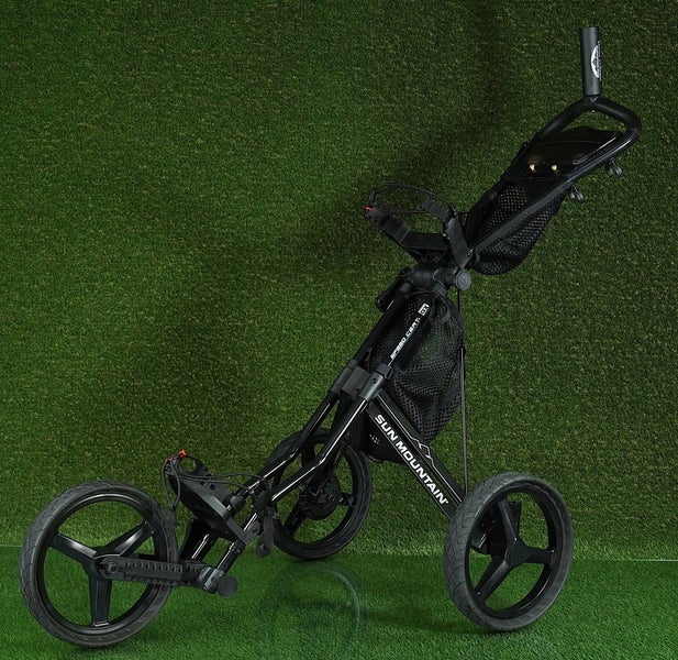 SUN MOUNTAIN SPEED CART GX PUSH PULL 3 WHEEL GOLF BAG PUSHER, BLACK
