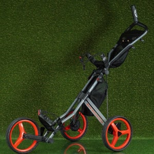 SUN MOUNTAIN SPEED CART GX PUSH PULL 3 WHEEL GOLF BAG PUSHER, GRAY / RED